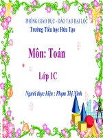 bài giảng toán lớp 1 ôn tập các số đến 10