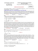 ĐỀ THI TUYỂN SINH ĐẠI HỌC NĂM 2011 Môn: VẬT LÍ potx