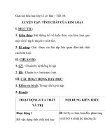 Giáo án hóa học lớp 12 cơ bản – Tiết 30: LUYỆN TẬP: TÍNH CHẤT CỦA KIM LOẠI pps