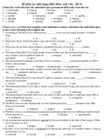 Đề kiểm tra chất lượng HKI Môn: Anh Văn – Đề 14 ppsx