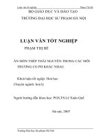 ăn mòn thép thái nguyên trong các môi trường có giá trị ph khác nhau