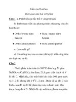 đề Kiểm tra Hoá học trường THPT Bắc Yên Thành pot