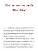 Nhân vật của tiểu thuyết 