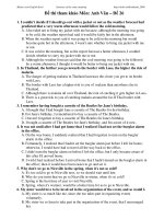 Đề thi tham khảo Môn: Anh Văn – Đề 26 potx