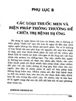 CÁC LOẠI THUỐC MEN VÀ BIỆN PHÁP THÔNG THƯỜNG ĐỂ CHỮA BỆNH DỊ ỨNG pptx