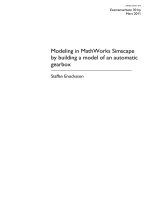 Modeling in MathWorks Simscape  by building a model of an automatic  gearbox
