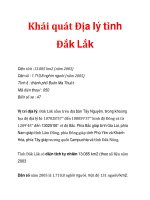 Khái quát Địa lý tỉnh Đắk Lắk docx