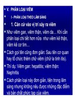 Bài giảng bệnh lý học thú y : Phân loại viêm part 1 ppt