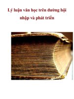 Lý luận văn học trên đường hội nhập và phát triển ppt