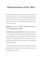 100 điều doanh nhân trẻ cần biết - Phần 4 pptx