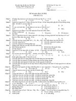 Đề thi hoá học hkI lớp 10 Sở giáo dục & đào tạo thái bình Trường THPT đông thụy anh ppt