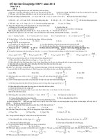 Đề thi thử tốt nghiệp THPT năm 2011 Môn: Vật lý Đề 1 pps