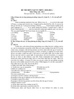 ĐỀ THI DIỄN TẬP TN THPT ( 2010-2011 ) Môn: Tiếng Anh – Đề 4 pot