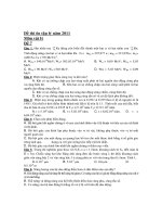 Đề thi ôn tập lý năm 2011 Môn vật lý - Đề 7 doc