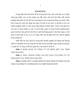 THỰC TRẠNG CÔNG TÁC KẾ TOÁN TẠI CÔNG TY CỔ PHẦN KẾT CẤU THÉP THÁI NGUYÊN