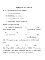 BÀI TẬP ÔN THI MÔN HÓA HỌC LỚP 11 CHƯƠNG V: HALOGEN pps