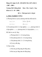 ĐỀ KIỂM TRA GIỮA HK II môn toán lớp 6 Trường THCS Đồng Khởi doc