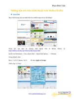 Những tiện ích trên trình duyệt web Moliza firefox doc