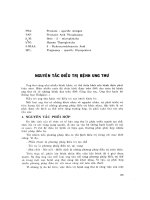 NGUYÊN TẮC ĐIỀU TRỊ BỆNH UNG THƯ docx