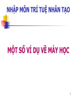 MỘT SỐ VÍ DỤ VỀ MÁY HỌC pot