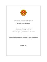 QCVN 01 – 50 : 2011/BNNPTNTQUY pot