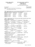 ĐỀ THI THỬ ĐẠI HỌC LẦN THỨ HAI NĂM HỌC 2010 - 2011 MÔN: Tiếng Anh - Mã đề thi 388 docx