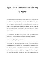 Lập Kế hoạch kinh doanh - Tìm kiếm công cụ trợ giúp pdf