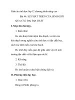 Giáo án sinh học lớp 12 chương trình nâng cao Bài 44: SỰ PHÁT TRIỂN CỦA SINH ppt