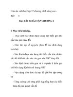 Giáo án sinh học lớp 12 chương trình nâng cao - Tiết: 8 Bài: BÀI 8: BÀI TẬP CHƯƠNG ppt