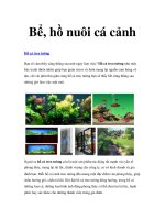 Bể, hồ nuôi cá cảnh pptx