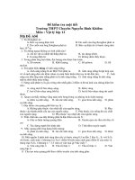 Đề kiểm tra một tiết Trường THPT Chuyên Nguyễn Bỉnh Khiêm Môn : Vật lý lớp 12 - Mã Đề : 634 potx