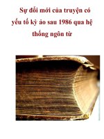 Sự đổi mới của truyện có yếu tố kỳ ảo sau 1986 qua hệ thống ngôn từ doc