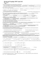 Đề thi thử tốt nghiệp THPT năm 2011 Môn: Vật lý Đề 3 potx
