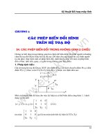 Đồ họa máy tính - Chương 2 Các phép biến đổi hình trên hệ toạ độ - Bài 4 ppt