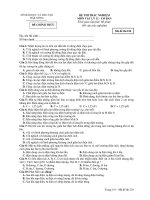 ĐỀ THI TRẮC NGHIỆM MÔN VẬT LÝ 11 - Mã đề thi 210 pptx