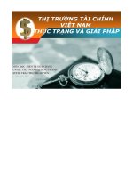 Đề tài thị trường tài chính việt nam thực trạng và giải pháp