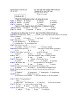 KỲ THI THỬ TỐT NGHIỆP THPT NĂM 2011 Môn thi: TIẾNG ANH - Mã đề thi 121 ppsx