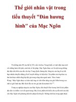 Thế giới nhân vật trong tiểu thuyết 