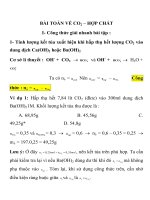 BÀI TẬP HOÁ HỌC PHẦN 3: CO2 – HỢP CHẤT pps