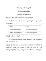 Đề thi môn hoá học Trường ptdl đông đô pptx