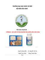 Chitosan   sản xuất và ứng dụng làm thực phẩm chức chức năng