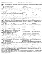 KIỂM TRA 1TIẾT – MÔN: VẬT LÝ doc