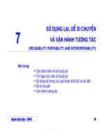 Bài giảng công nghệ phần mềm - Phần 1 Giới thiệu về chu trình sống của phần mềm - Chương 7 pdf