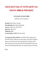 KHÁI QUÁT ĐỊA LÝ VƯỜN QUỐC GIA PHƯỚC BÌNH & PHÚ QUỐCVƯỜN QUỐC GIA PHƯỚC ppsx