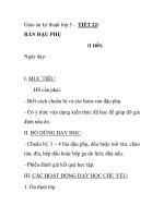 Giáo án kỹ thuật lớp 5 - TIẾT 22: RÁN ĐẬU PHỤ (1 tiết) potx