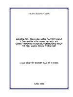 Nghiên cứu tình hình viêm da tiếp xúc ở công nhân xây dựng tại một số công trường thuộc huyện hương thuỷ và phú vang, thừa thiên huế