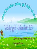 Bài giảng  lớp 1 đồng hồ và thời gian