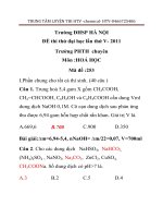 Đề thi thử đại học lần thứ V Môn HOÁ HỌC Mã đề 253 Trường PHTH chuyên Trường ĐHSP HÀ NỘI pps