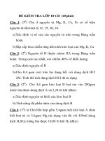 ĐỀ KIỂM TRA MÔN HÓA HỌC LỚP 10 MÃ ĐỀ 002 SỞ GD­ĐT THANH HÓA TRƯỜNG THPT NHƯ XUÂN II ppsx