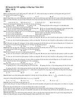 Đề luyện thi Tốt nghiệp và Đại học Năm 2011 Môn vật lý - Đề 2 potx